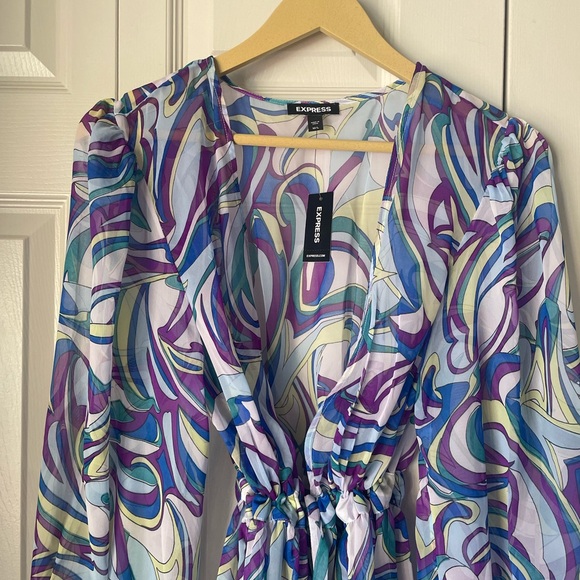 Express | Maxi length swim suit coverup. Paisley abstract print. Size M/L. NWT - Picture 3 of 12